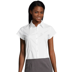 Camisa ajustada de mujer Sol's EXCESS W blanca