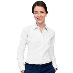 Camisa ajustada de mujer tallas grandes Sol's EDEN W blanca