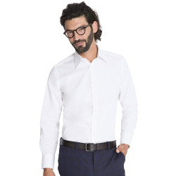 Camisa ajustada tallas grandes Sol's BRIGHTON blanca
