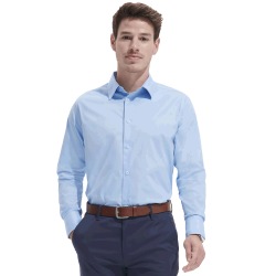 Camisa con Cuello Medio Abierto