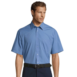 Camisa de Manga Corta con Cuello Reforzado