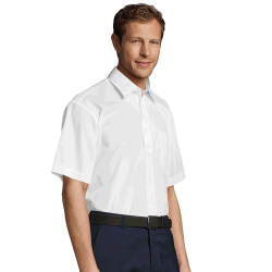 Camisa tallas grandes Sol's BRISTOL blanca