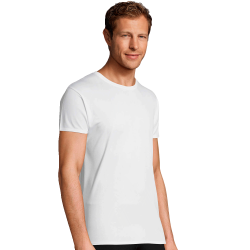 Camiseta deportiva tallas grandes Sol's SPRINT blanca