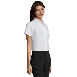 Camisa de mujer ajustada Sol's ELITE W blanca