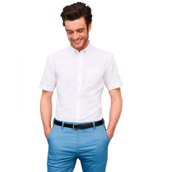 Camisa ajustada talla grande Sol's BRISBANE FIT blanca