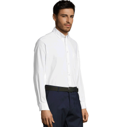Camisa Oxford talla grande Sol's BOSTON blanca