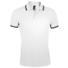 Polo ajustado tallas grandes Sol's PASADENA blanco