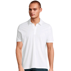 Polo tallas grandes Sol's OCTAVE blanco