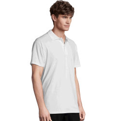 Polo tallas grandes Sol's SPRING II blanco