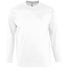 Camiseta manga larga tallas grandes Sol's MONARCH blanca