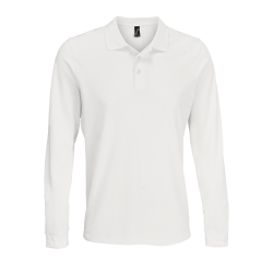 Polo manga larga Sol's PRIME LSL tallas grandes blanco
