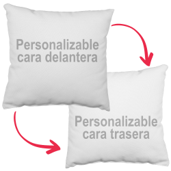 Cojín cuadrado 50x50cm personalizable ambas caras