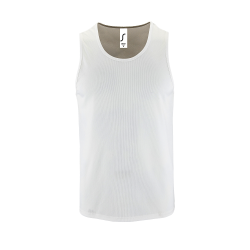 Camiseta técnica de tirantes Sol's SPORTY TT 3XL blanca