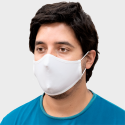 Mascarilla neopreno antibacteriana blanca con certificado BFE +92% (ENVÍO 24h) talla súper grande