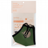 Mascarilla algodón orgánico reversible mediana caqui y negra homologada con protección +90% personalizada
