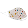Mascarilla algodón orgánico reversible mediana unicorn pink y star homologada con protección +90%