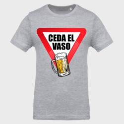 Camiseta despedida de soltero: ceda el vaso