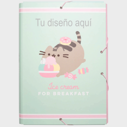 Carpeta solapas Pusheen Foodie Collection personalizada