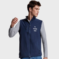 Chaleco softshell Quebec Roly personalizado con texto