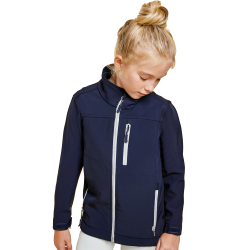 Chaqueta softshell niño Antartida Roly personalizada con texto
