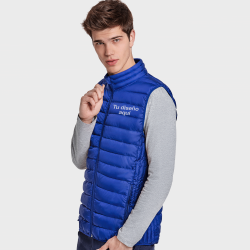 Chaleco acolchado hombre Oslo Roly personalizado con texto