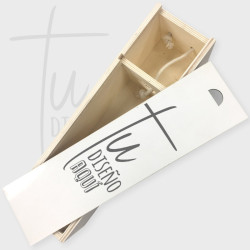 Caja madera vino personalizada