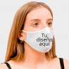 Mascarilla neopreno mediana blanca homologada con protección +91% personalización fullprint