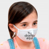 Mascarilla neopreno pequeña blanca homologada con protección +91% personalización fullprint