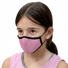 Mascarilla algodón orgánico reversible pequeña camuflaje rosa homologada con protección +90%