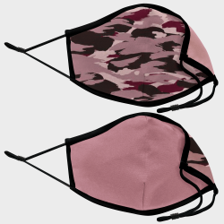 Mascarilla algodón orgánico reversible mediana camuflaje rosa homologada con protección +90%