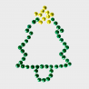 Parche termoadhesivo de brillantes para ropa diseño Árbol de navidad