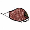 Mascarilla algodón orgánico reversible mediana flores granate homologada con protección +90%