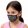 Mascarilla algodón orgánico reversible pequeña bandana black y flower black homologada con protección +90%